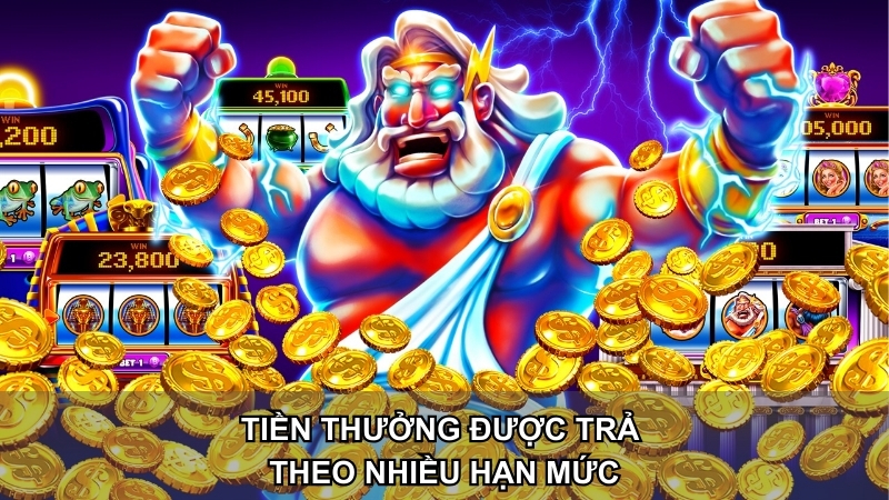 Tiền thưởng được chi trả theo nhiều hạn mức khác nhau